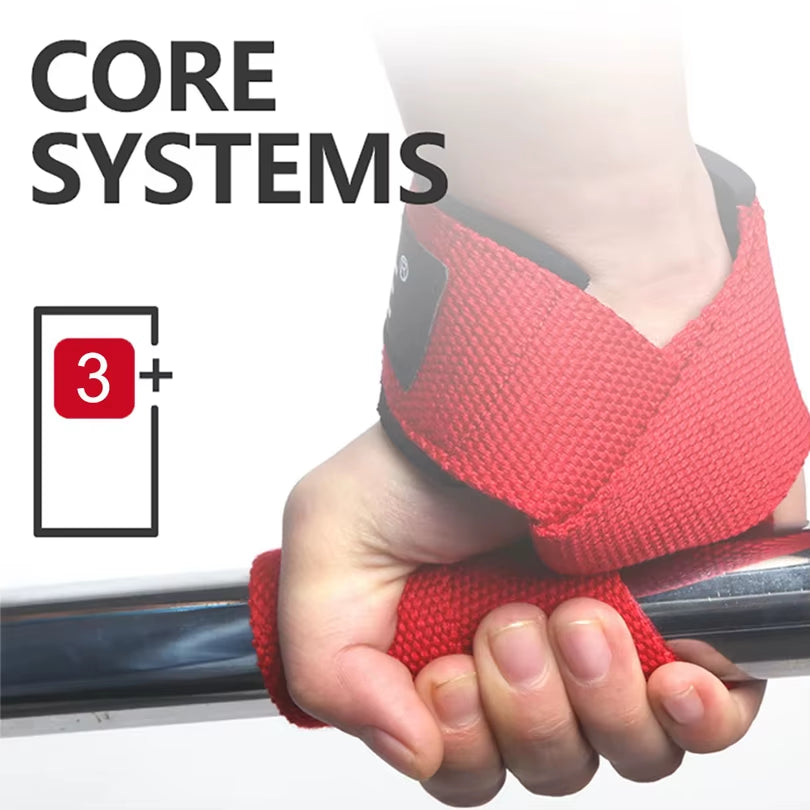 Weightlifting Wrist Support Straps - Anti-Slip Silicone Hand Grips for Strength Training (1 Pair)