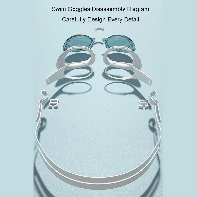 Professional Adult Swimming Goggles - Waterproof, Anti-Fog, UV Protection Swim Glasses for Men, Women, and Youth