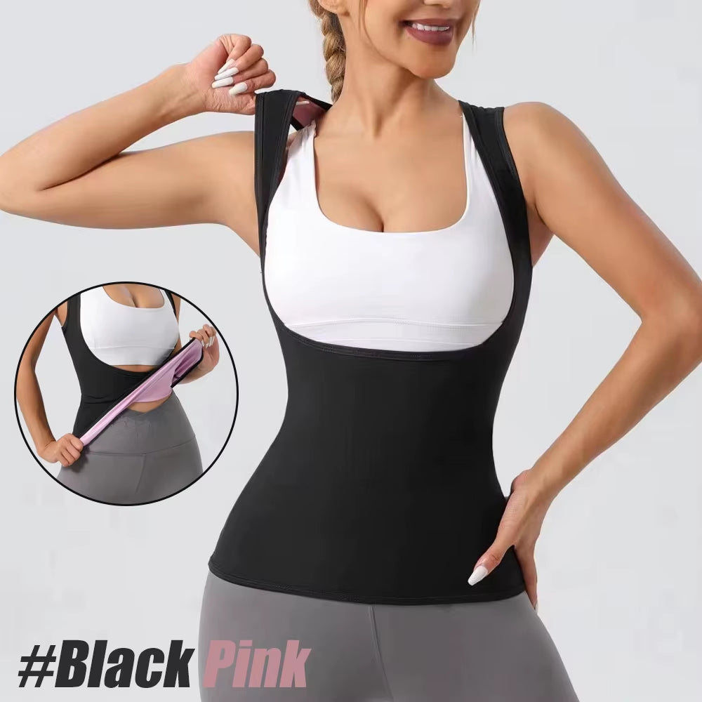 Women's Sweat Vest for Weight Loss and Workout - Slimming Sauna Compression Tank Top