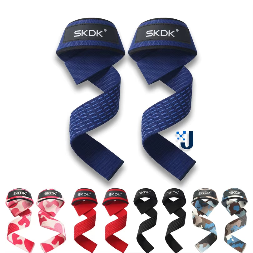 Weightlifting Wrist Support Straps - Anti-Slip Silicone Hand Grips for Strength Training (1 Pair)