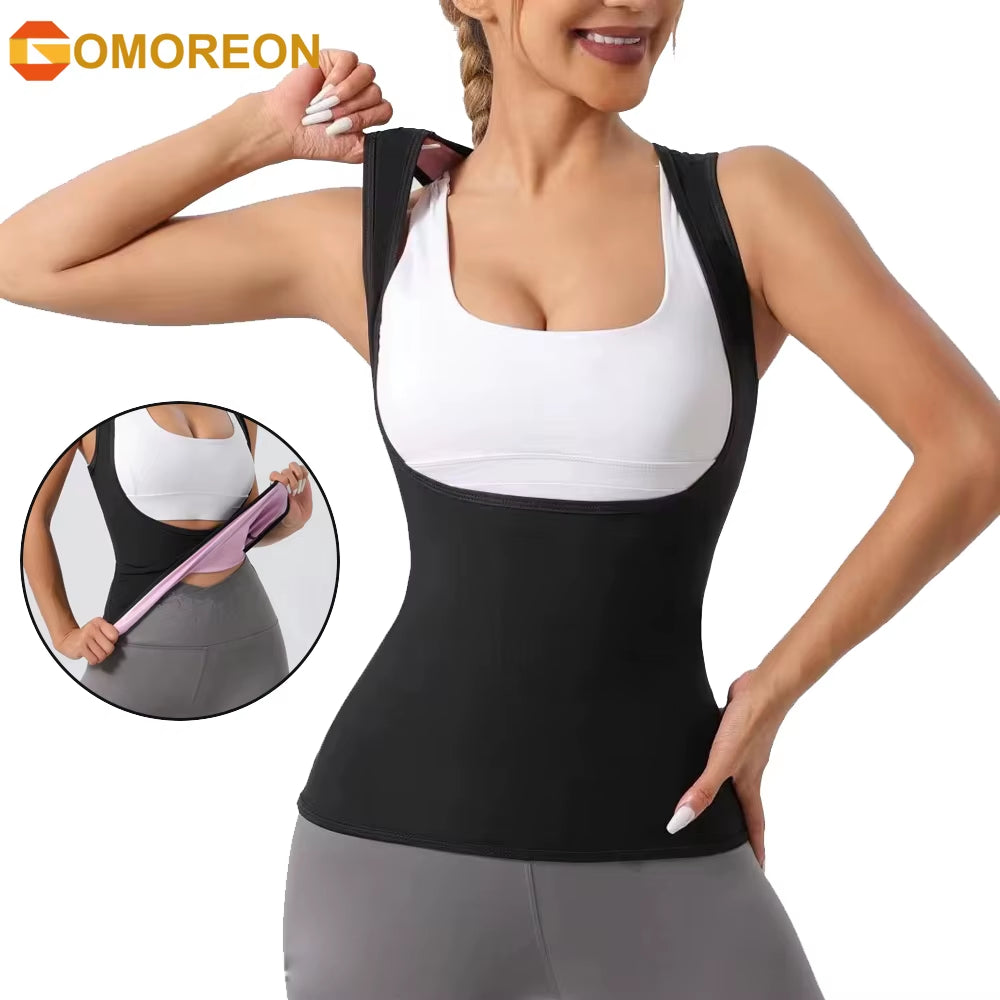 Women's Sweat Vest for Weight Loss and Workout - Slimming Sauna Compression Tank Top
