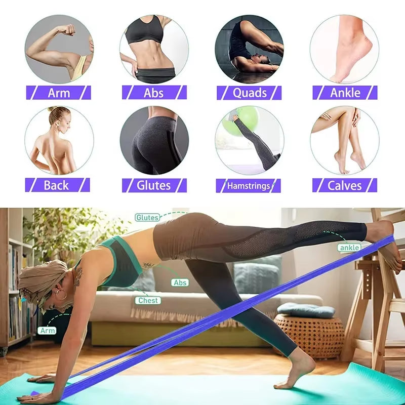 Professional Resistance Bands Set for TPE Elastic Band Exercise, Workout Recovery, Fitness, Yoga, Pilates, Rehabilitation, and Strength Training
