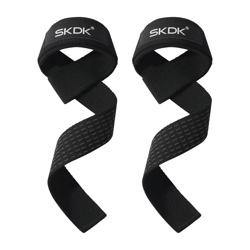 Weightlifting Wrist Support Straps - Anti-Slip Silicone Hand Grips for Strength Training (1 Pair)